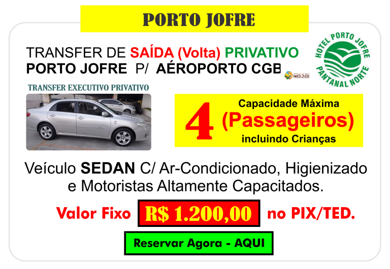 TRANSFER DE SAIDA POUSADA PORTO JOFRE
